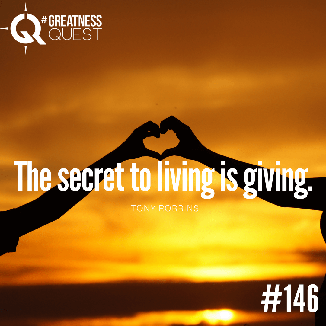 The secret to living is giving.